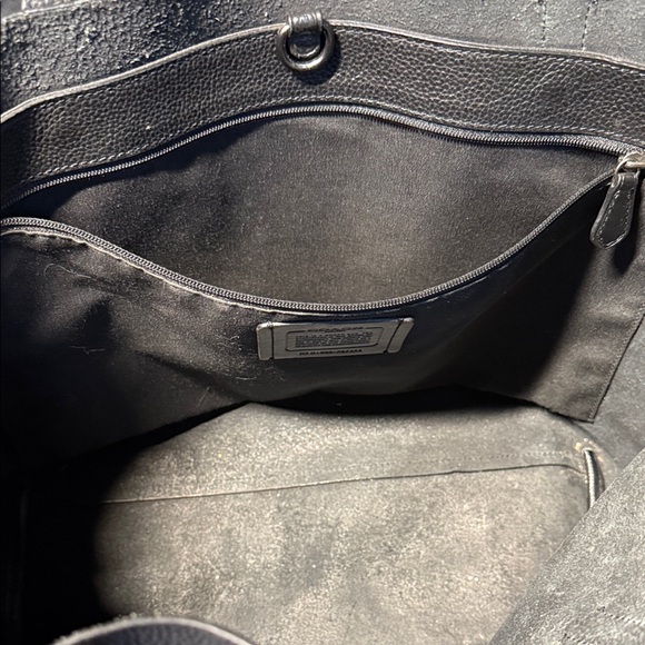 Coach Black Pebbled Leather Tote - Picture 6 of 8